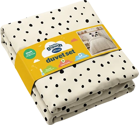 Dotty duvet set packaging